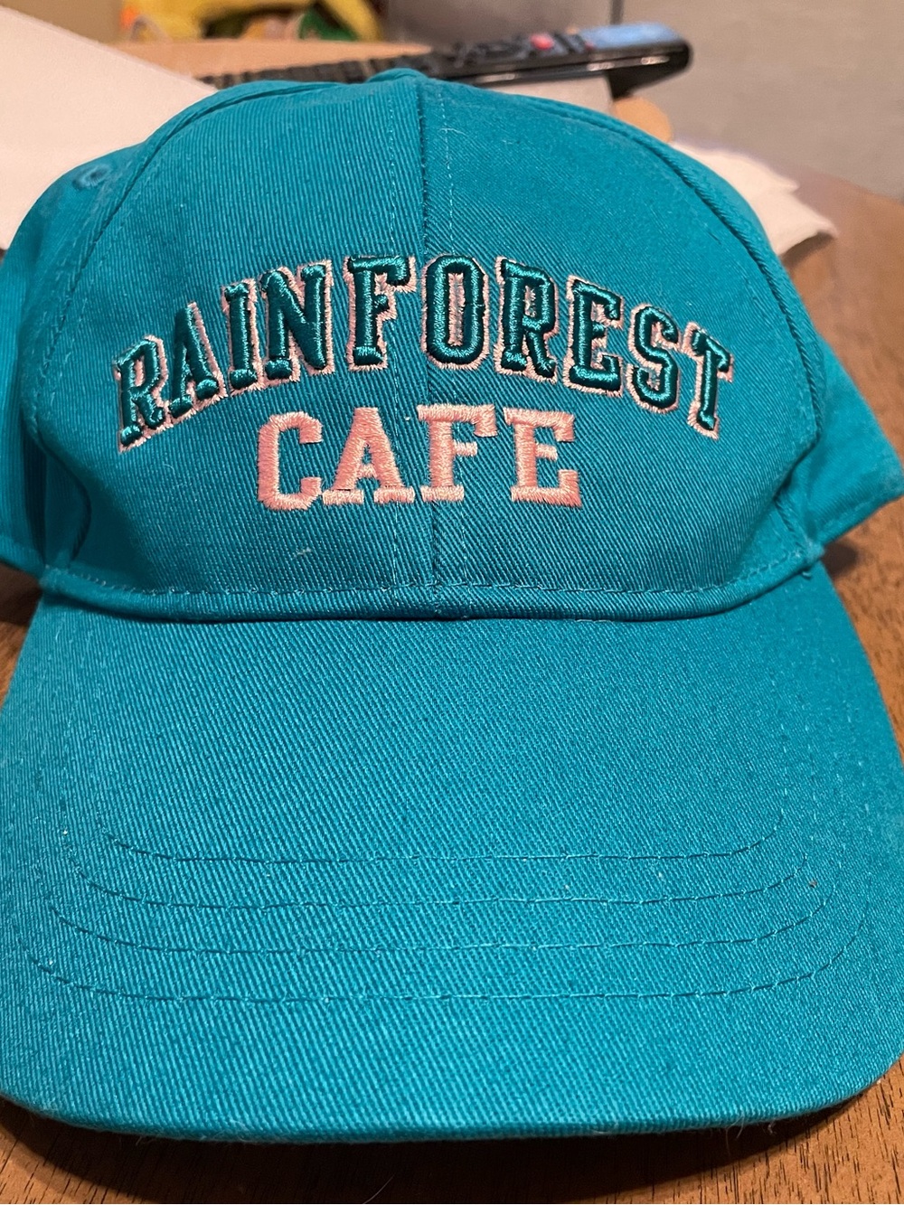 Rainforest Cafe Orlando Florida Teal Blue Hat